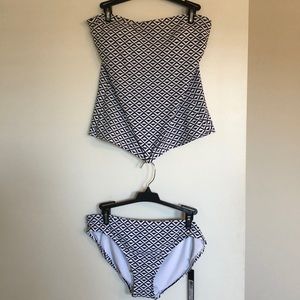 Ivanka Trump Geometric Bikini Black/White Large